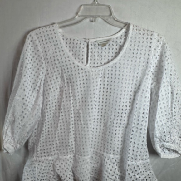 Club Monaco White Eyelet Blouse - Picture 1 of 4